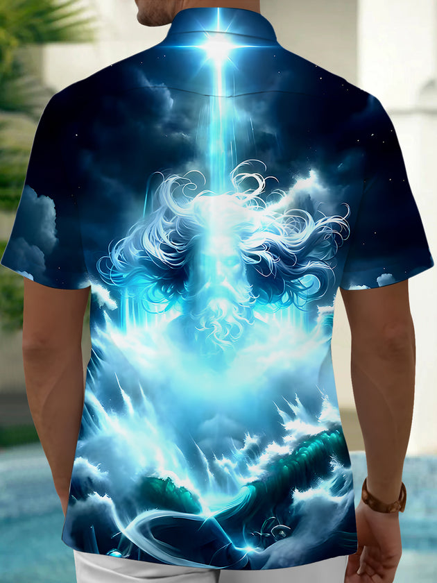 men's aloha shirt back view
