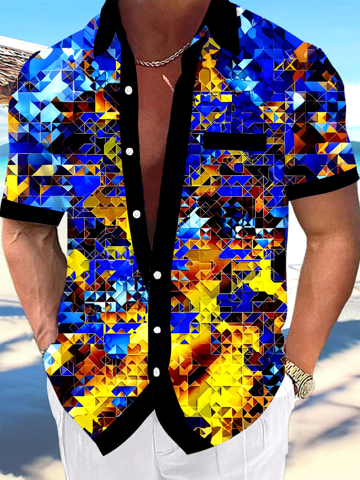 men's shirt front view