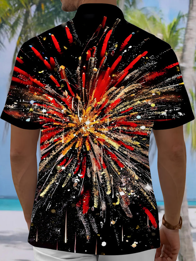 men's vintage print shirt back view