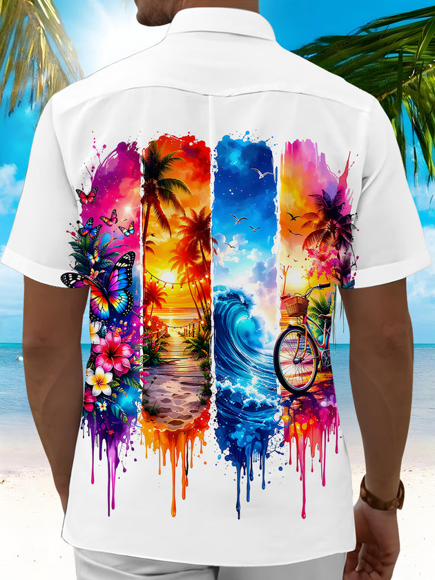 men's aloha shirt back view