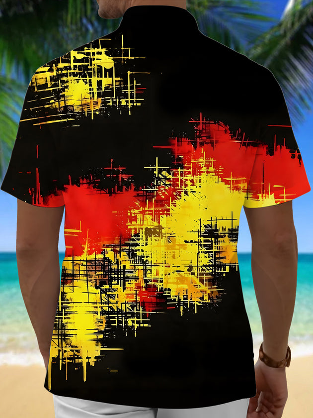 Tie Dye Men's Pocket Short Sleeve Shirts