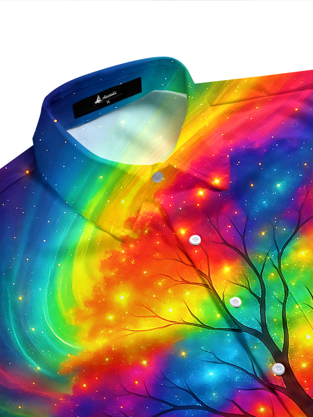 Colorful Tree Men's Pocket Short Sleeve Shirts