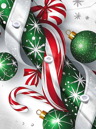 Adaychic Men's Printed Christmas Ornaments Print Long Sleeve Shirt with Chest Pocket