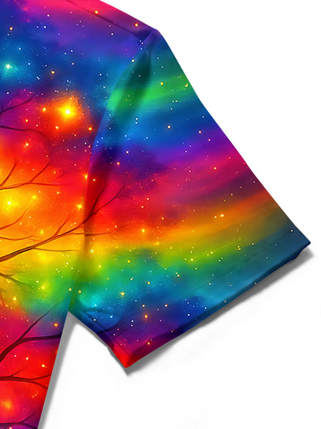 Colorful Tree Men's Pocket Short Sleeve Shirts