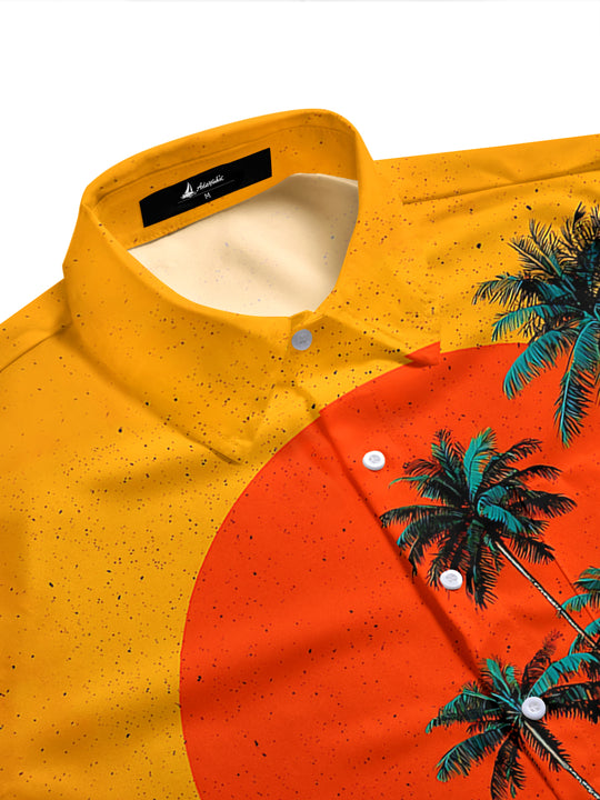 Hawaiian Surfing Men's Pocket Short Sleeve Shirts
