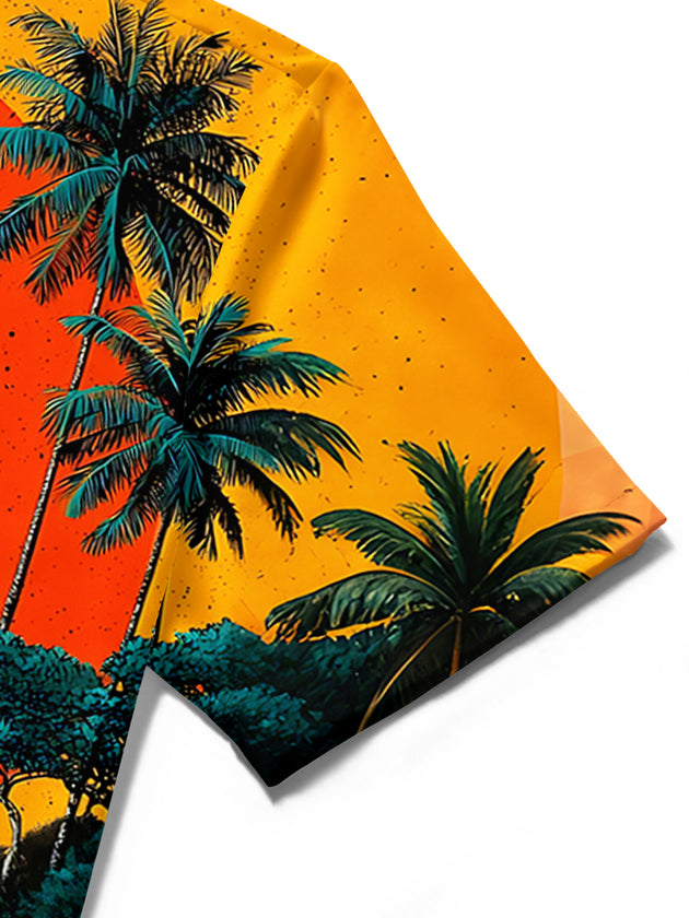 Hawaiian Surfing Men's Pocket Short Sleeve Shirts