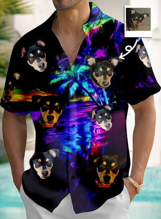 men's aloha shirt back view
