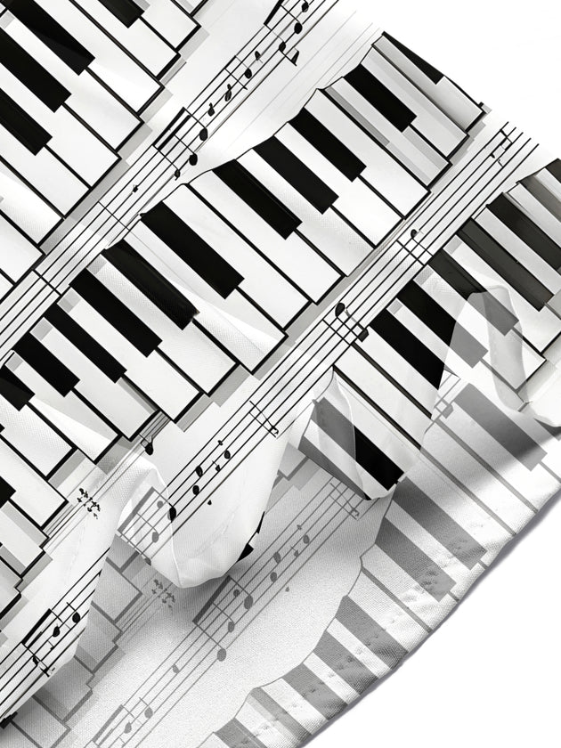 Piano Men's Pocket Short Sleeve Shirts