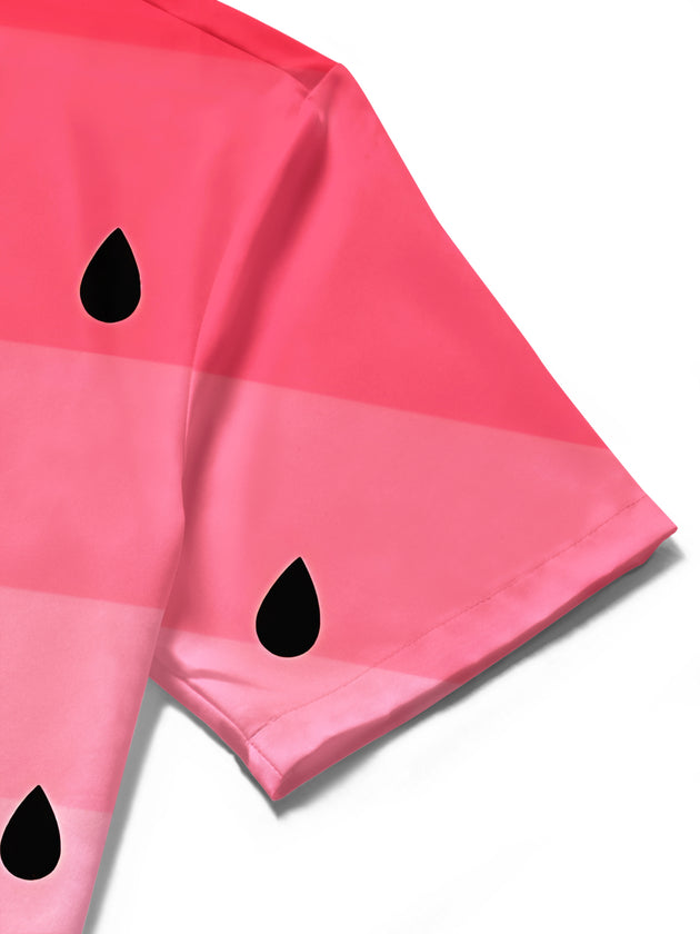 Watermelon Men's Pocket Short Sleeve Shirts