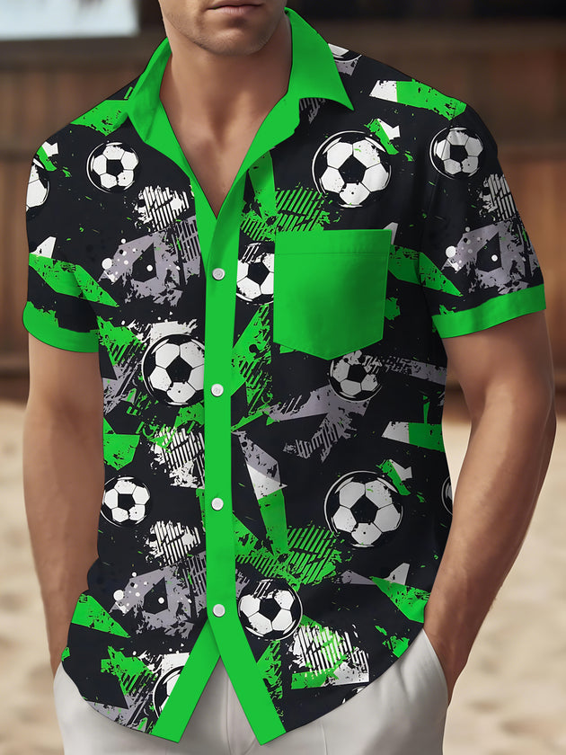 men's sports print shirt front view