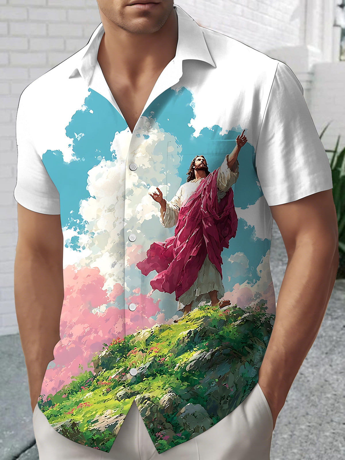 men's shirt front view