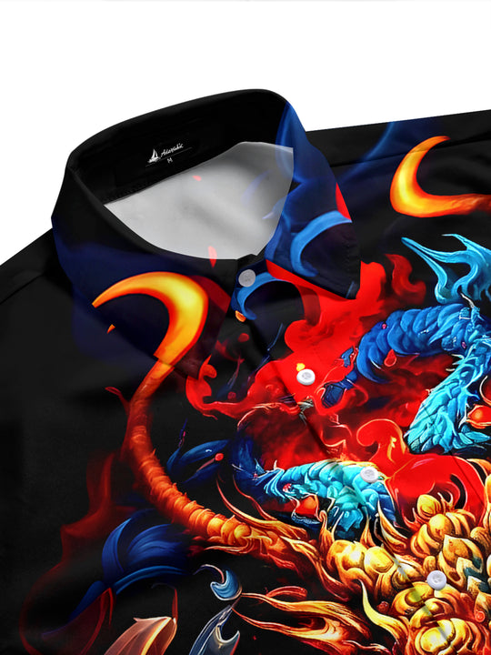 Dark Dragon Men's Pocket Short Sleeve Shirts