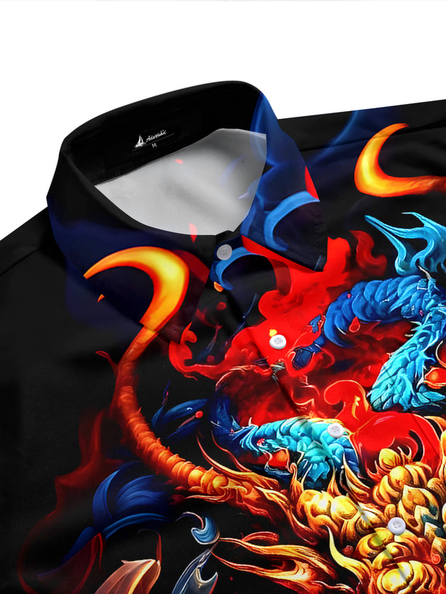 Dark Dragon Men's Pocket Short Sleeve Shirts