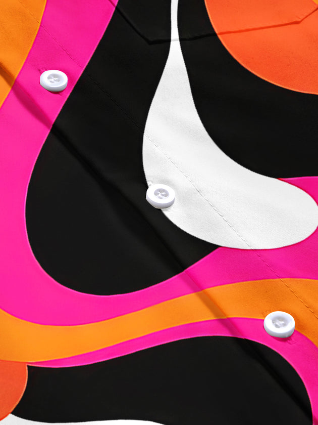 Abstract Men's Pocket Short Sleeve Shirts