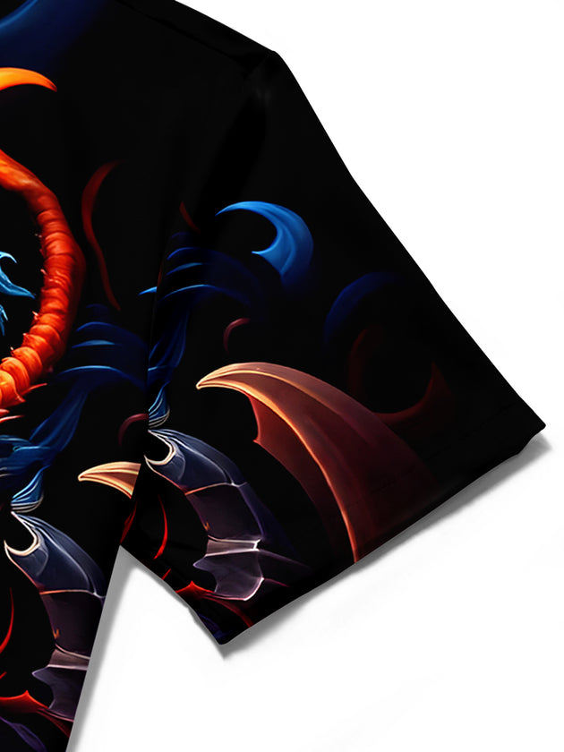Dark Dragon Men's Pocket Short Sleeve Shirts