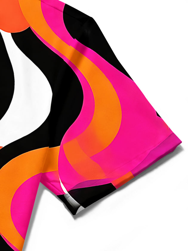 Abstract Men's Pocket Short Sleeve Shirts