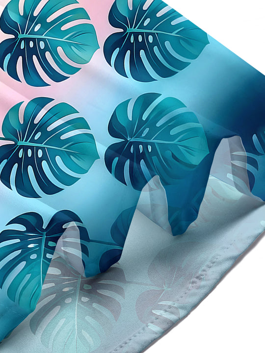 Hawaiian Leaf Men's Pocket Short Sleeve Shirts