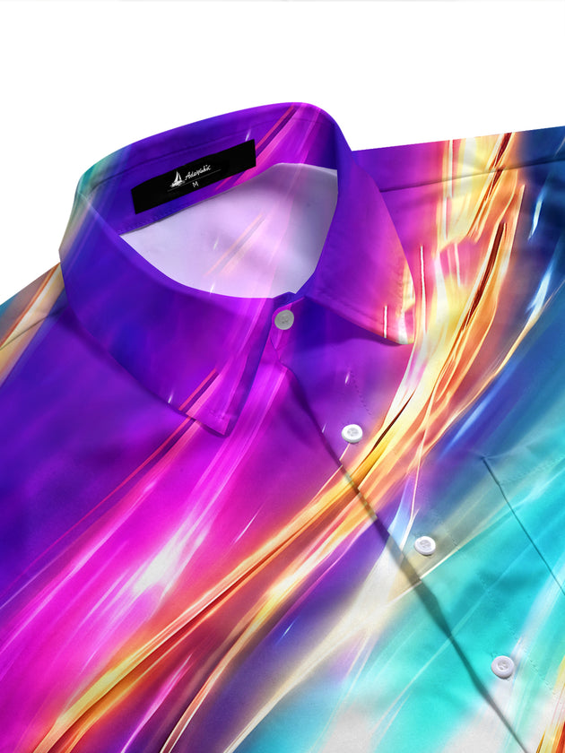 Abstract Men's Pocket Short Sleeve Shirts