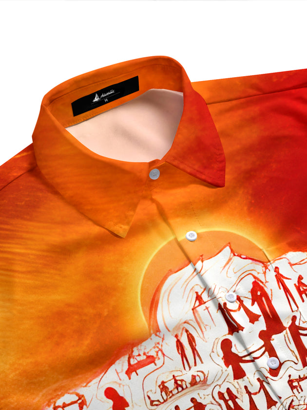 men's short sleeve shirt side view