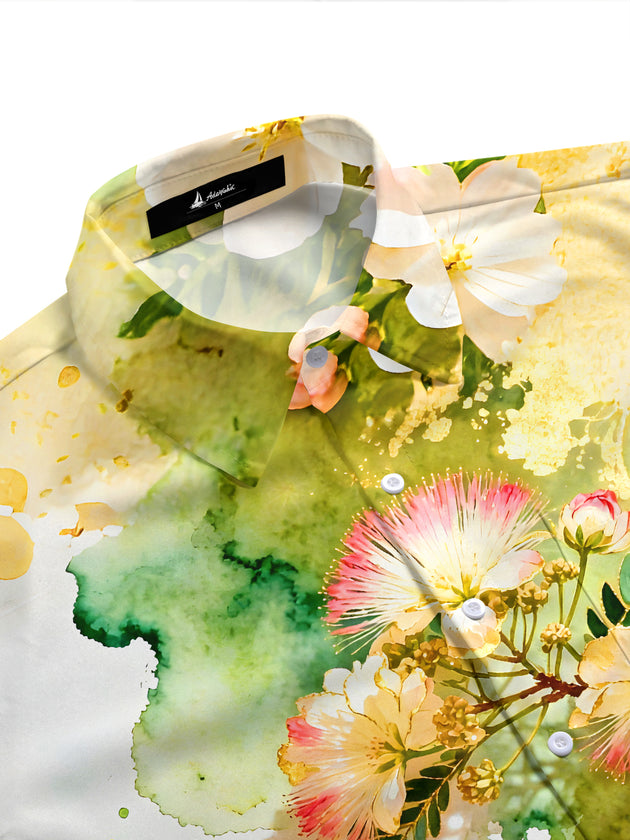 men's botanical shirt side view