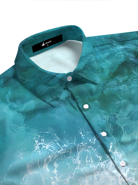 Ocean Pattern Women's Short Sleeve Shirts