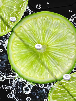 Adaychic Men's Hawaiian Lime Slices With Water Splash Print Short Sleeve Shirt with Chest Pocket