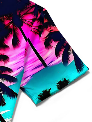 men's Hawaiian shirt close-up short sleeve
