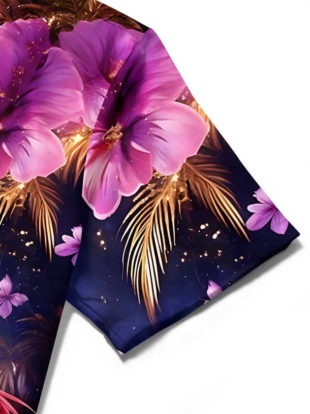 Hawaiian  Flamingo Men's Pocket Short Sleeve Shirts