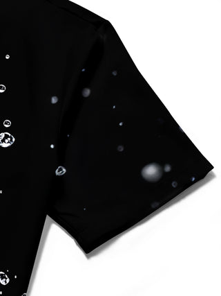 Adaychic Men's Hawaiian Lime Slices With Water Splash Print Short Sleeve Shirt with Chest Pocket