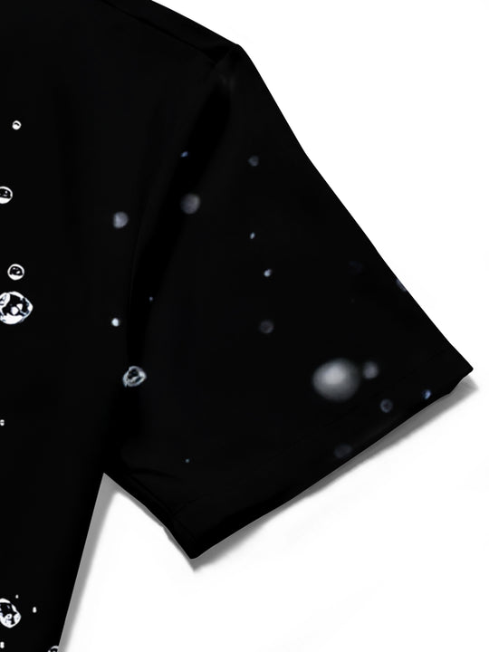Adaychic Men's Hawaiian Lime Slices With Water Splash Print Short Sleeve Shirt with Chest Pocket