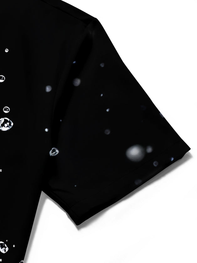 Adaychic Men's Hawaiian Lime Slices With Water Splash Print Short Sleeve Shirt with Chest Pocket