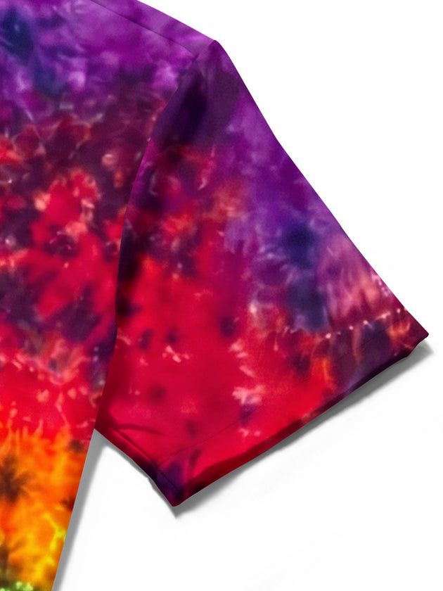 Tie Dye Men's Pocket Short Sleeve Shirts