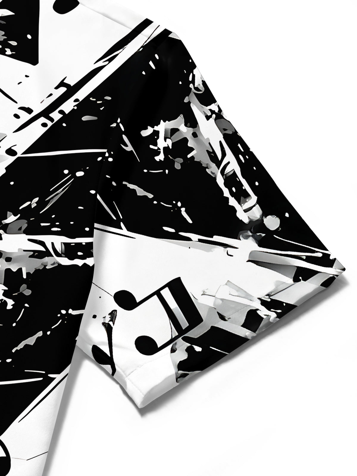 Musical Note Guitar Men's Pocket Short Sleeve Shirts