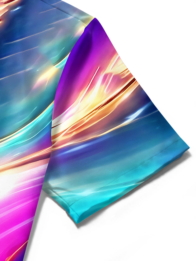 Abstract Men's Pocket Short Sleeve Shirts