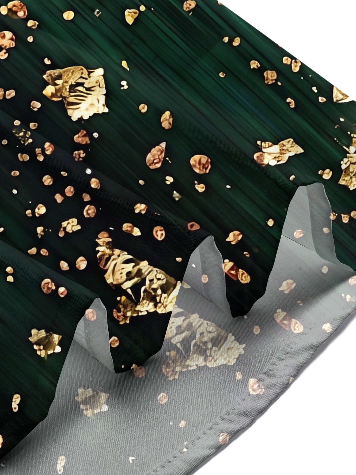 Adaychic Men's Hawaiian Gold Foil Crystals And Dots Print Short Sleeve Shirt with Chest Pocket