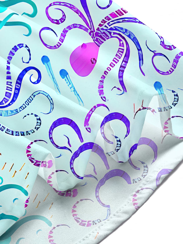 Hawaiian Octopus Women's Short Sleeve Shirts