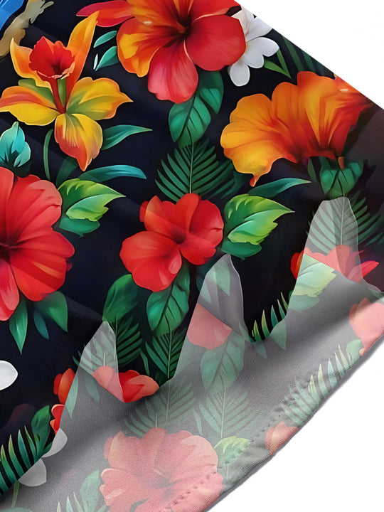 Hawaiian Coconut Tree Men's Pocket Short Sleeve Shirts