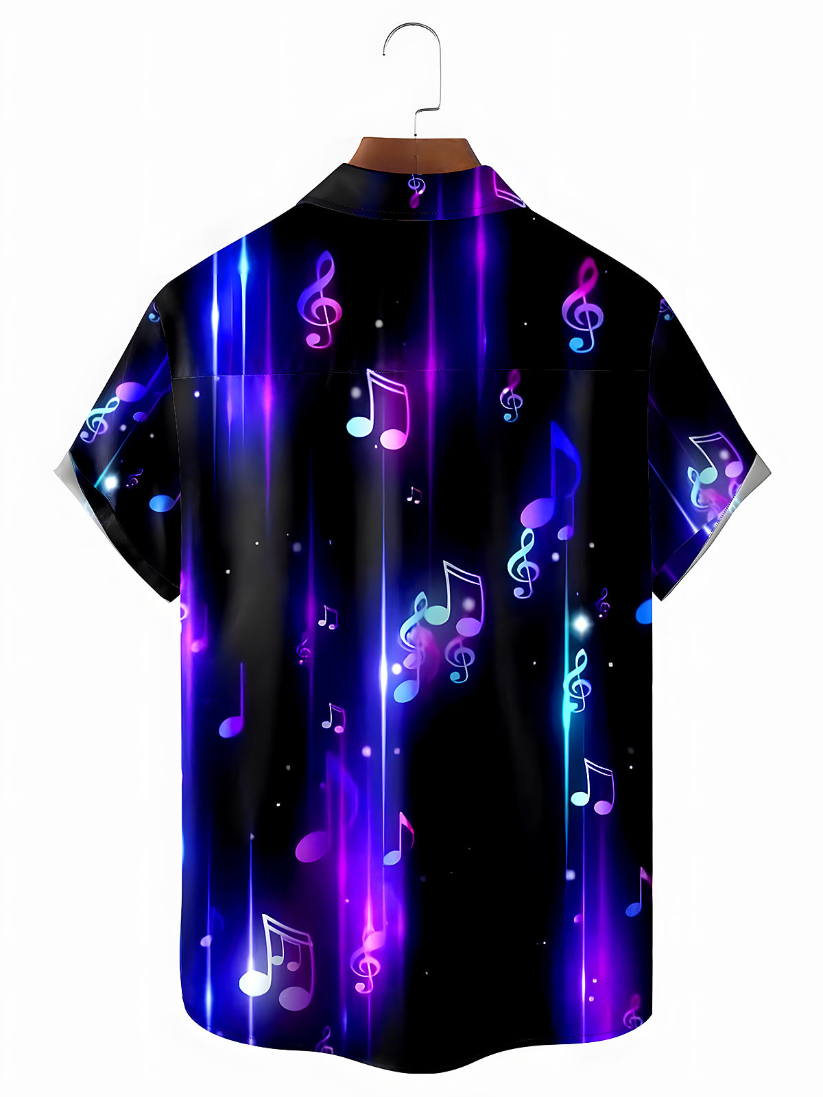 Musical Note Men's Pocket Short Sleeve Shirts