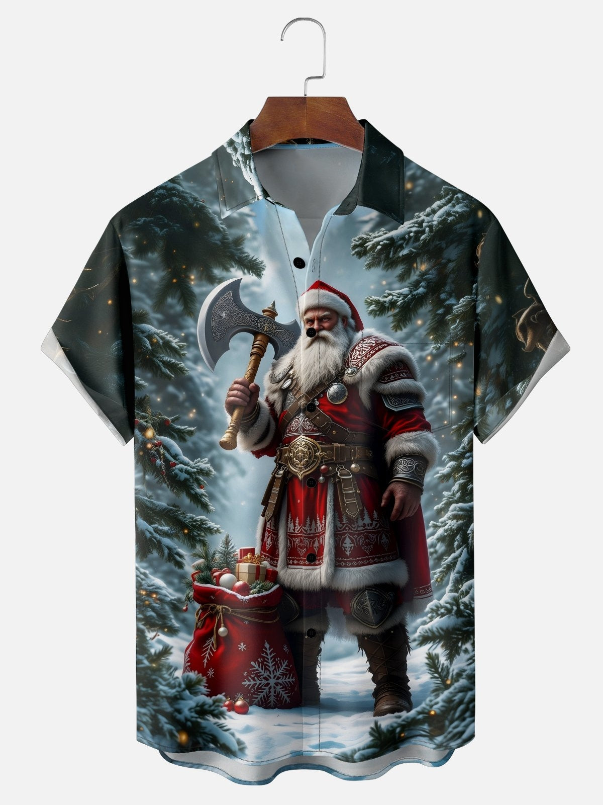 Christmas Men's Pocket Short Sleeve Shirts