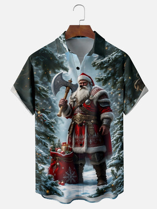 men's Christmas shirt front view holiday party