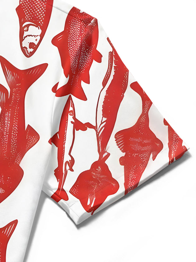 Independence Fish Men's Pocket Short Sleeve Shirts