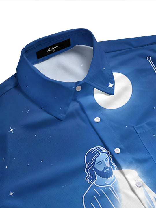 Christianity Jesus Men's Pocket Short Sleeve Shirts