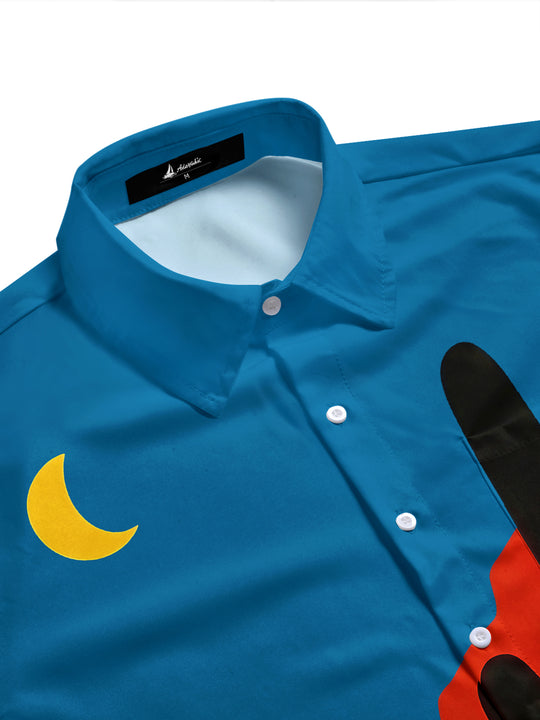 Western Cactus Horse Men's Pocket Short Sleeve Shirts