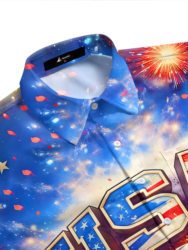 Holiday 2026 World Cup Theme Tournament Celebration Vibe Dynamic Soccer Graphic Print Men's Pocket Short Sleeve Shirts