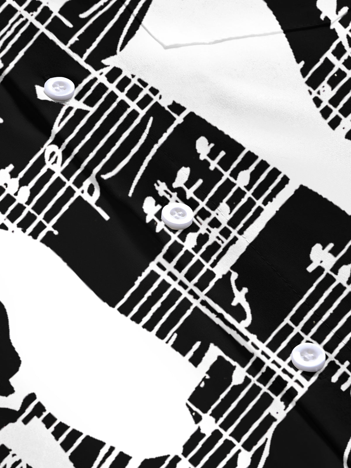 Adaychic Men's Printed Singer Print Short Sleeve Shirt with Chest Pocket