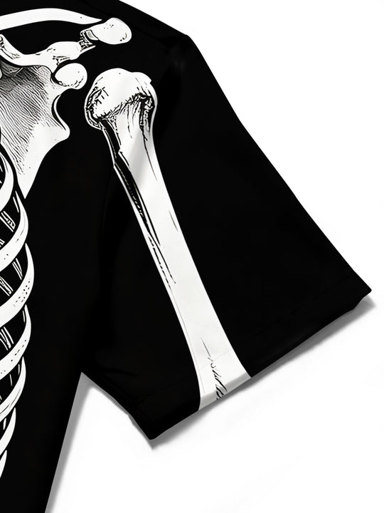 Dark Skull Bones Men's Pocket Short Sleeve Shirts
