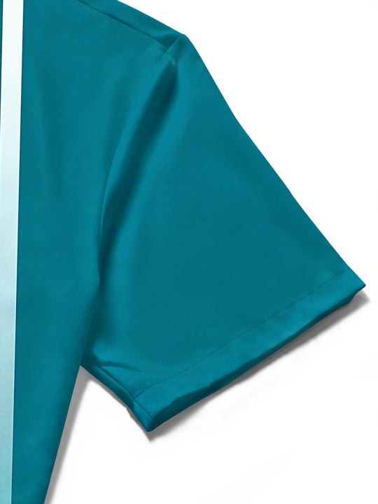Adaychic Men's Printed Musical Note Graphic Short Sleeve Shirt with Chest Pocket