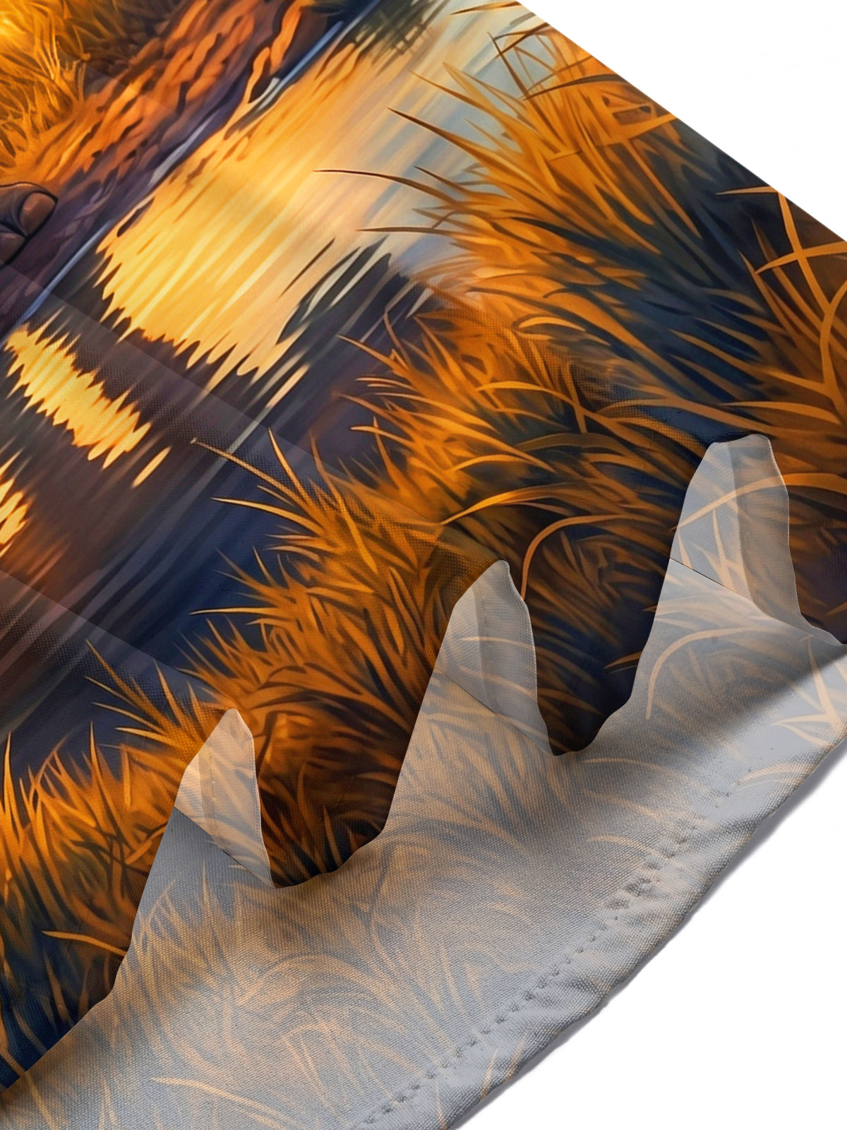 Adaychic Men's Rhino In African Savanna Sunset Print Short Sleeve Shirt with Chest Pocket