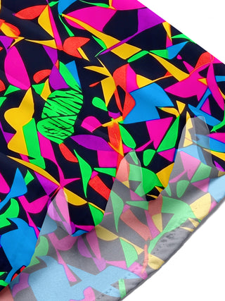 Adaychic Men's Graphic Abstract Colorful Pattern Print Short Sleeve Button Down Shirt with Chest Pocket