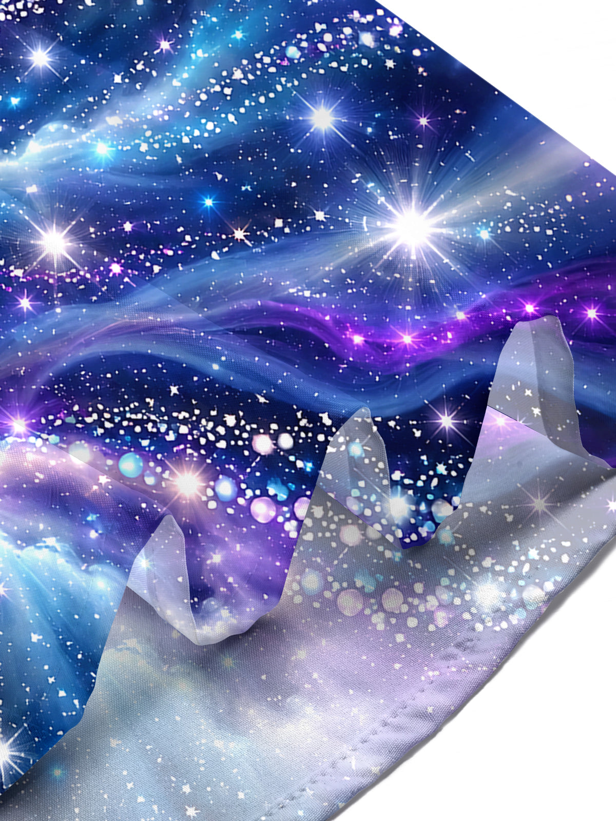 Adaychic Men's Printed Galaxy Swirl Print Short Sleeve Shirt
